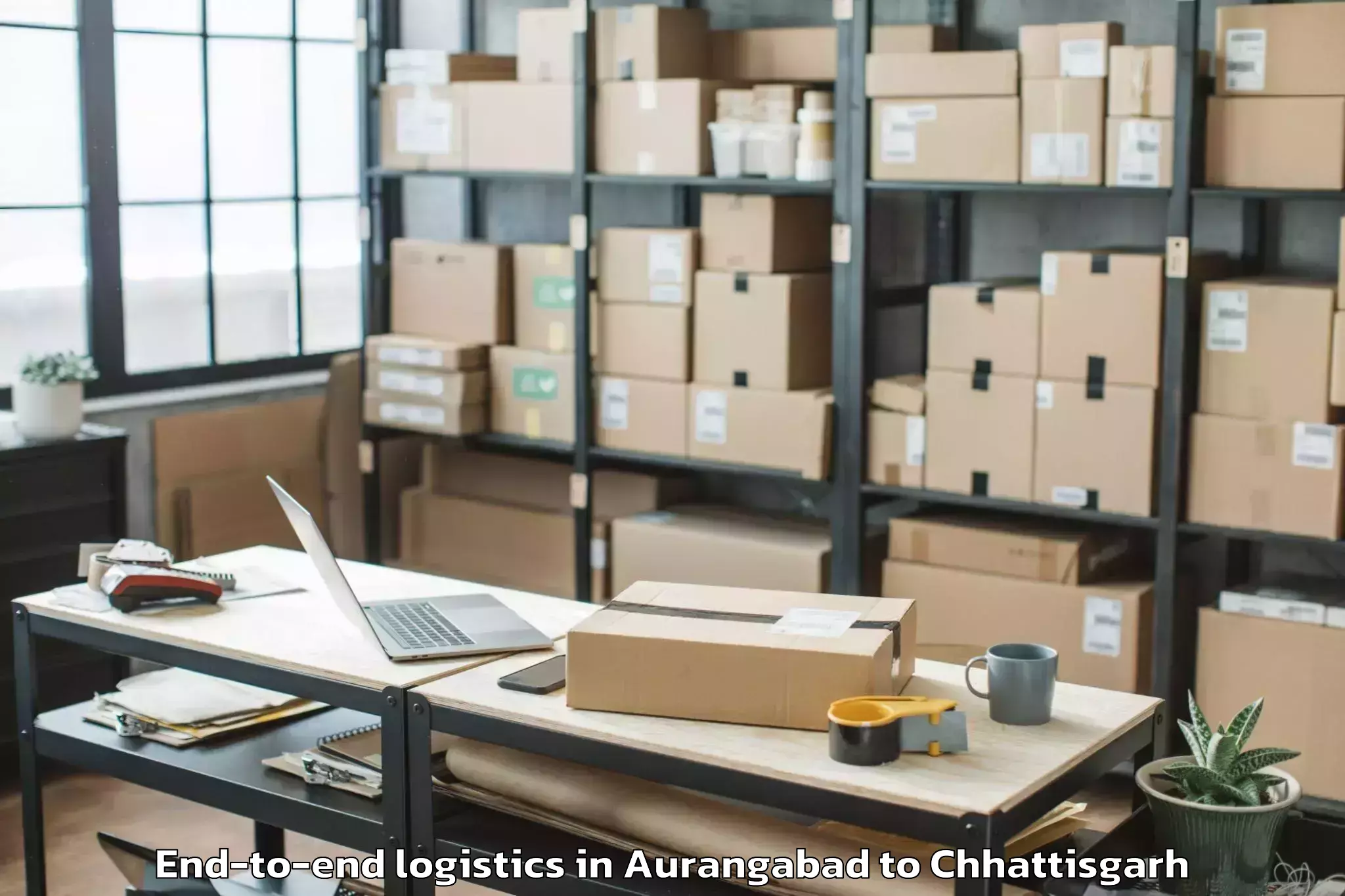 Leading Aurangabad to Jashpur Nagar End To End Logistics Provider